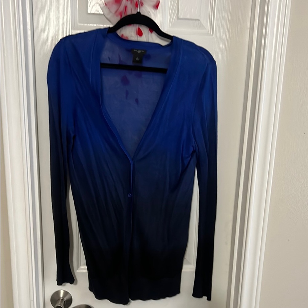 Ann Taylor Blue Knit Sweater